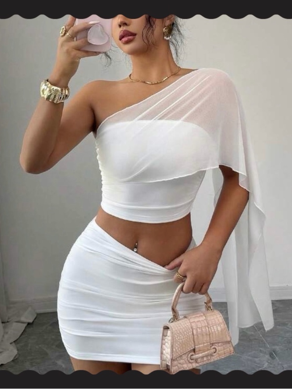 🤍 {Top & Skirt Set}